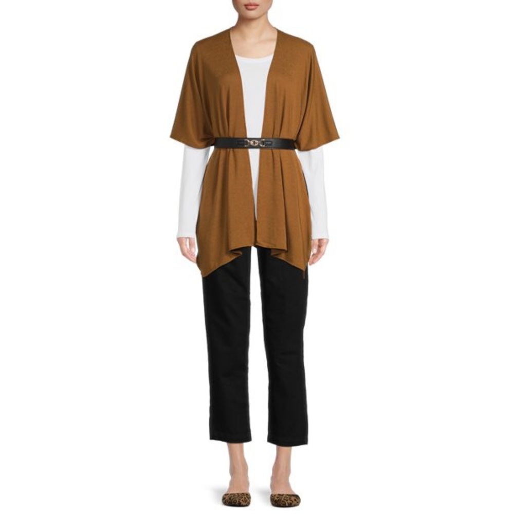 🌺🌼 Time and Tru Women’s Coffee Brown Multi Wear Wrap